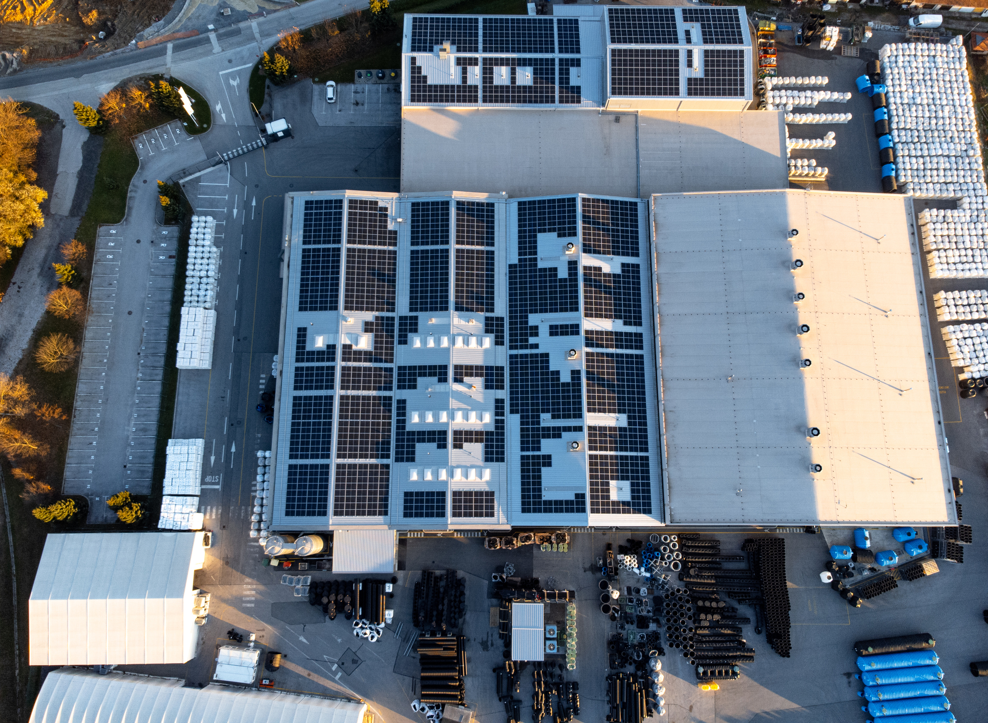 PV-Anlage auf dem Kühlhausdach